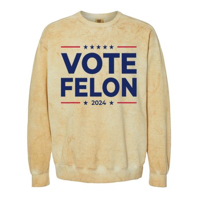 Vote Felon Trump 2024 45 And 47 Colorblast Crewneck Sweatshirt