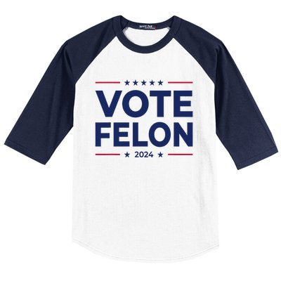 Vote Felon Trump 2024 45 And 47 Baseball Sleeve Shirt