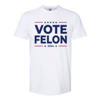 Vote Felon Trump 2024 45 And 47 Softstyle CVC T-Shirt