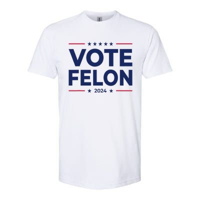 Vote Felon Trump 2024 45 And 47 Softstyle CVC T-Shirt