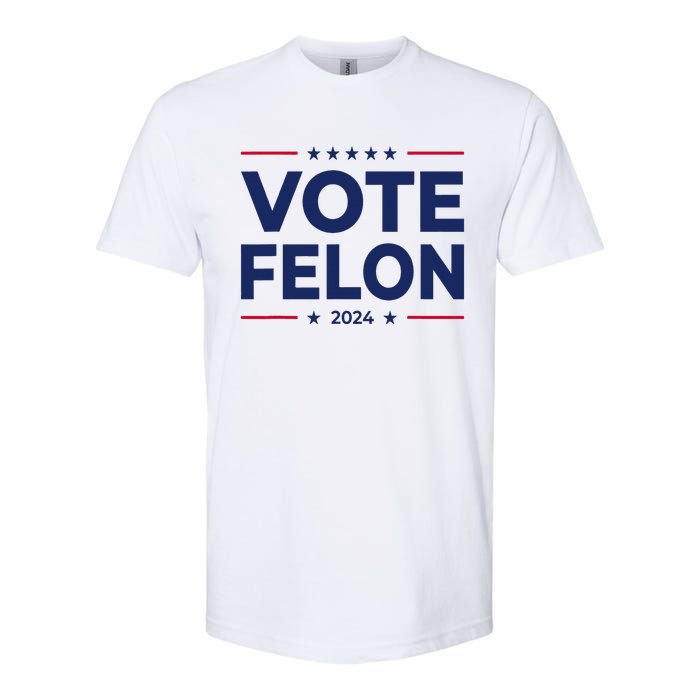 Vote Felon Trump 2024 45 And 47 Softstyle CVC T-Shirt