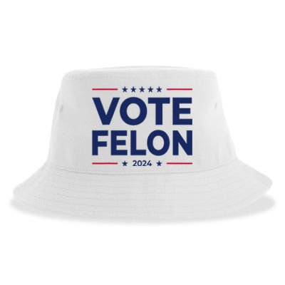 Vote Felon Trump 2024 45 And 47 Sustainable Bucket Hat