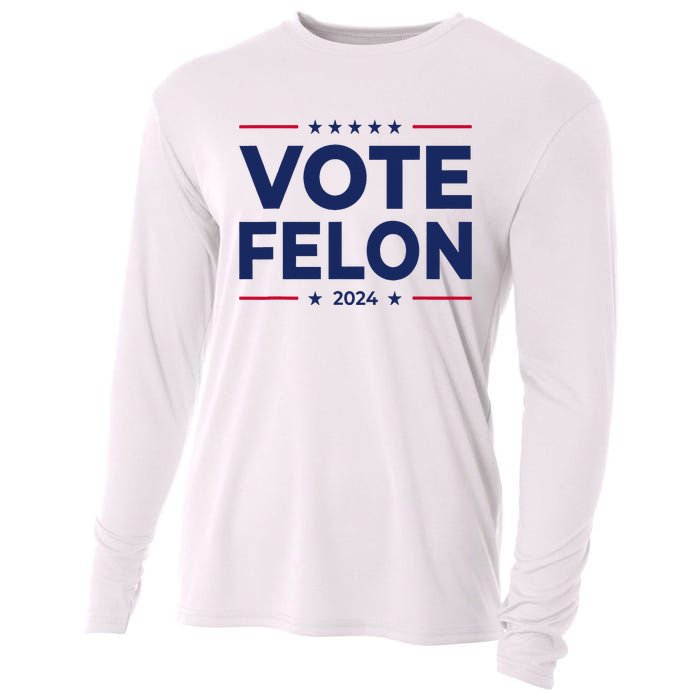 Vote Felon Trump 2024 45 And 47 Cooling Performance Long Sleeve Crew