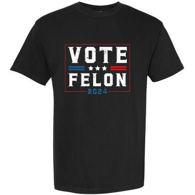 Vote Felon Trump 2024 45 And 47 Funny Pocket Design Garment-Dyed Heavyweight T-Shirt