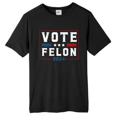 Vote Felon Trump 2024 45 And 47 Funny Pocket Design Tall Fusion ChromaSoft Performance T-Shirt