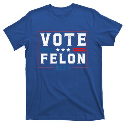 Vote Felon Trump 2024 45 And 47 Funny Pocket Design T-Shirt