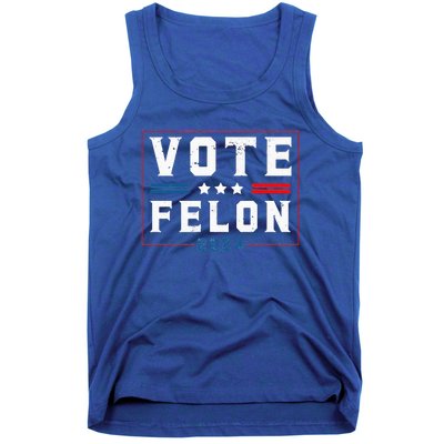 Vote Felon Trump 2024 45 And 47 Funny Pocket Design Tank Top