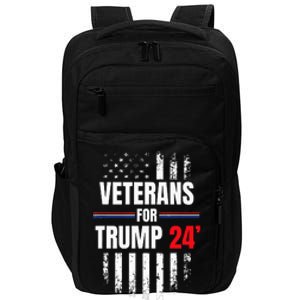 Veterans For Trump 2024 American Flag Impact Tech Backpack