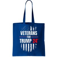 Veterans For Trump 2024 American Flag Tote Bag