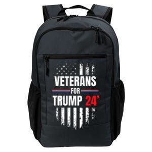 Veterans For Trump 2024 American Flag Daily Commute Backpack