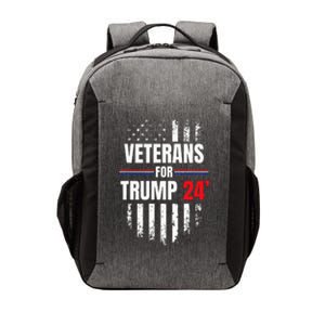 Veterans For Trump 2024 American Flag Vector Backpack