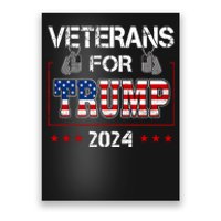 Veterans For Trump 2024 American Flag Dad Grandpa Veterans Day Poster