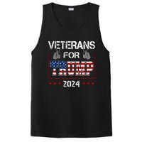 Veterans For Trump 2024 American Flag Dad Grandpa Veterans Day PosiCharge Competitor Tank