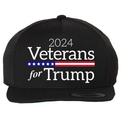 Veterans For Trump 2024 Conservative Republican Trump 2024 Funny Gift Wool Snapback Cap