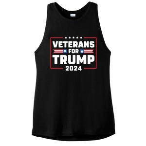 Veterans For Trump 2024 Ladies PosiCharge Tri-Blend Wicking Tank