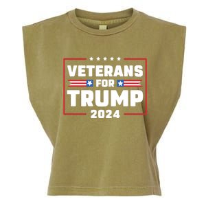 Veterans For Trump 2024 Garment-Dyed Women's Muscle Tee