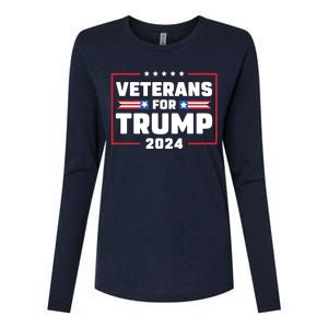 Veterans For Trump 2024 Womens Cotton Relaxed Long Sleeve T-Shirt