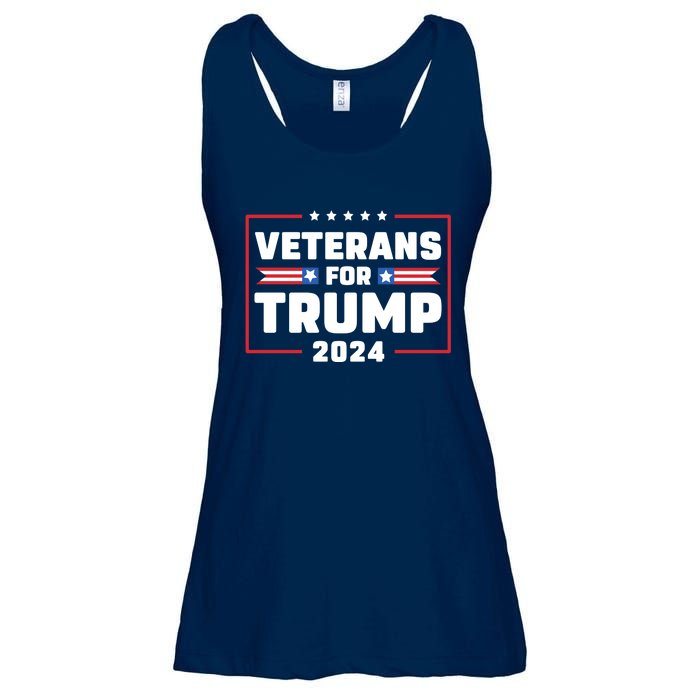 Veterans For Trump 2024 Ladies Essential Flowy Tank