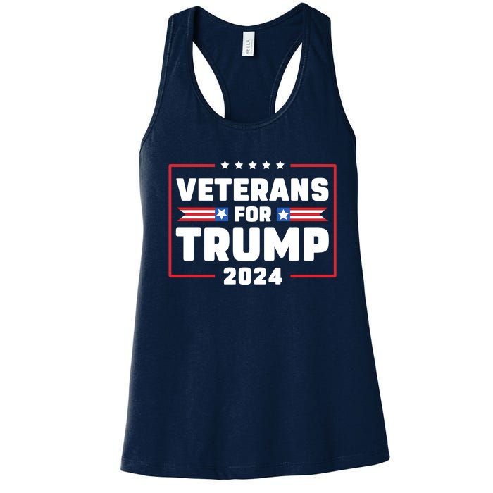 Veterans For Trump 2024 Women's Racerback Tank