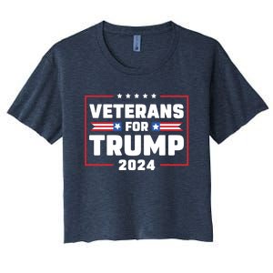 Veterans For Trump 2024 Women's Crop Top Tee