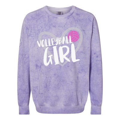 Volleyball For Teen Girls  Love Volleyball Colorblast Crewneck Sweatshirt