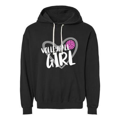 Volleyball For Teen Girls  Love Volleyball Garment-Dyed Fleece Hoodie