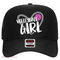 Volleyball For Teen Girls  Love Volleyball High Crown Mesh Back Trucker Hat