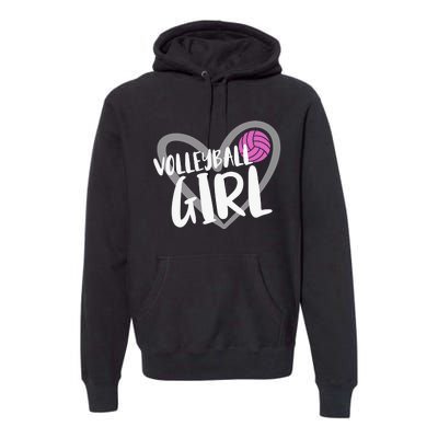 Volleyball For Teen Girls  Love Volleyball Premium Hoodie