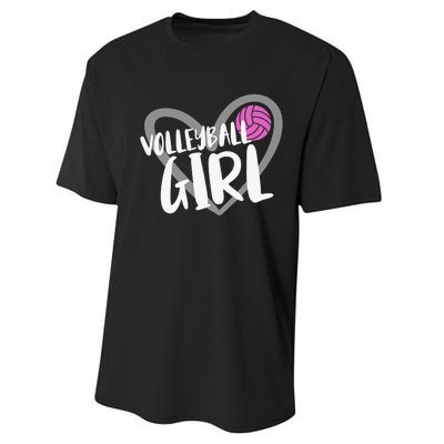 Volleyball For Teen Girls  Love Volleyball Performance Sprint T-Shirt