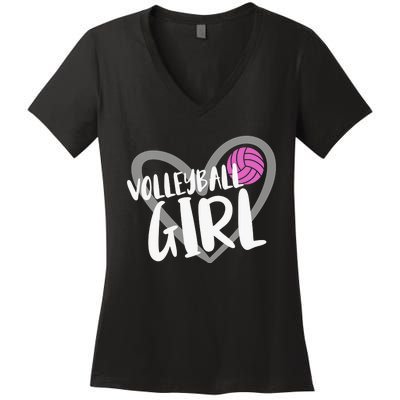 Volleyball For Teen Girls  Love Volleyball Women's V-Neck T-Shirt