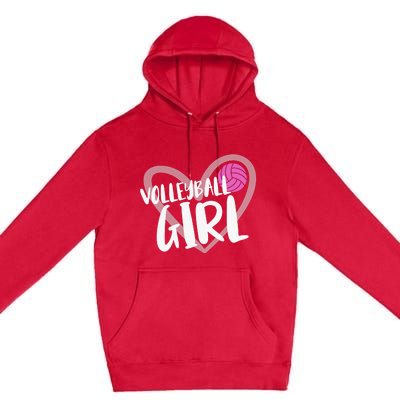 Volleyball For Teen Girls  Love Volleyball Premium Pullover Hoodie