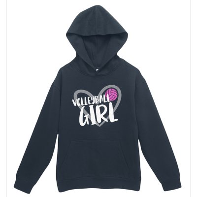 Volleyball For Teen Girls  Love Volleyball Urban Pullover Hoodie