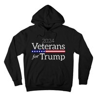 Veterans For Trump 2024 Conservative Republican Trump 2024 Hoodie