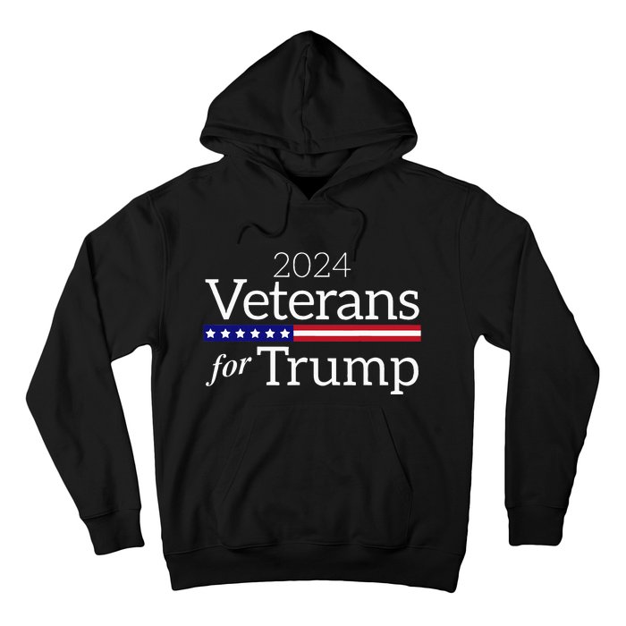 Veterans For Trump 2024 Conservative Republican Trump 2024 Hoodie