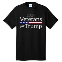 Veterans For Trump 2024 Conservative Republican Trump 2024 Tall T-Shirt