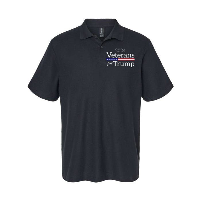 Veterans For Trump 2024 Conservative Republican Trump 2024 Softstyle Adult Sport Polo