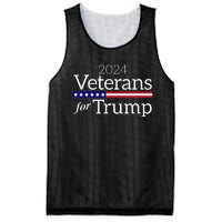 Veterans For Trump 2024 Conservative Republican Trump 2024 Mesh Reversible Basketball Jersey Tank