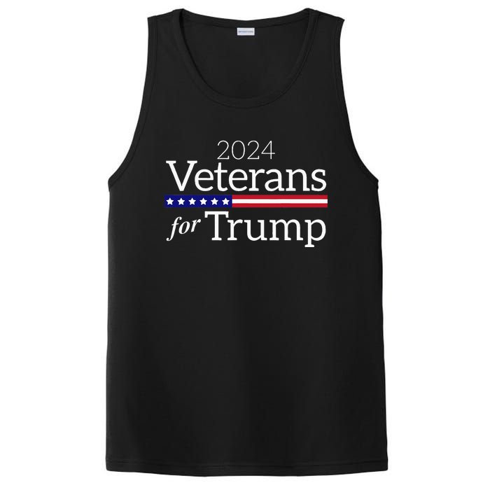 Veterans For Trump 2024 Conservative Republican Trump 2024 PosiCharge Competitor Tank