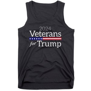 Veterans For Trump 2024 Conservative Republican Trump 2024 Tank Top