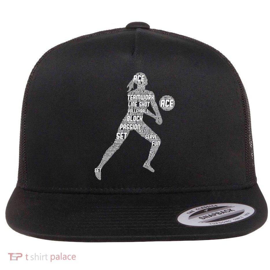 Volleyball For Teen Girls  Love Volleyball Flatbill Hat
