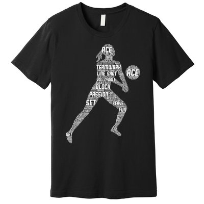 Volleyball For Teen Girls  Love Volleyball Premium T-Shirt