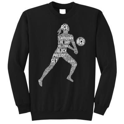 Volleyball For Teen Girls  Love Volleyball Tall Sweatshirt