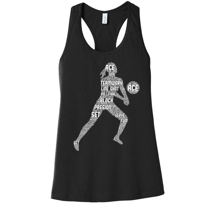 Volleyball For Teen Girls  Love Volleyball Women's Racerback Tank