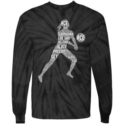 Volleyball For Teen Girls  Love Volleyball Tie-Dye Long Sleeve Shirt