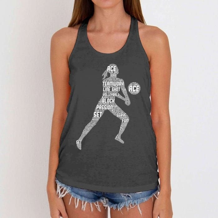 Volleyball For Teen Girls  Love Volleyball Women's Knotted Racerback Tank