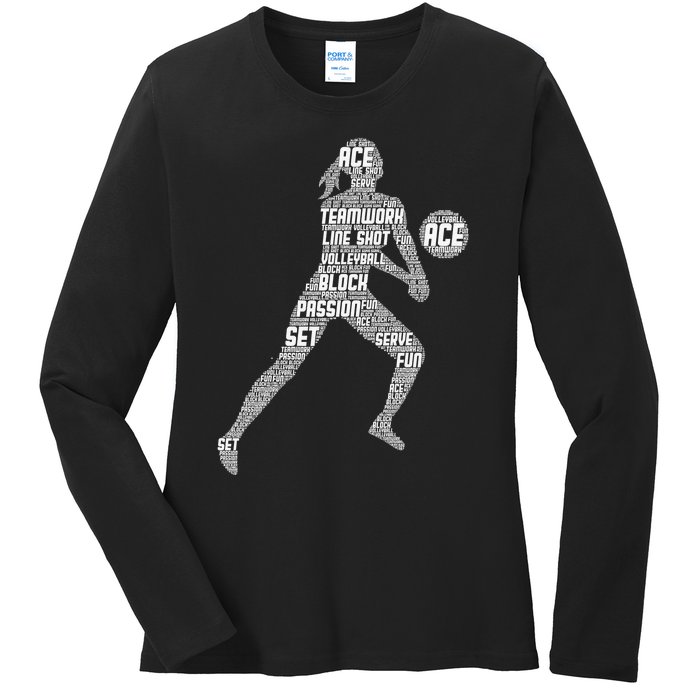 Volleyball For Teen Girls  Love Volleyball Ladies Long Sleeve Shirt