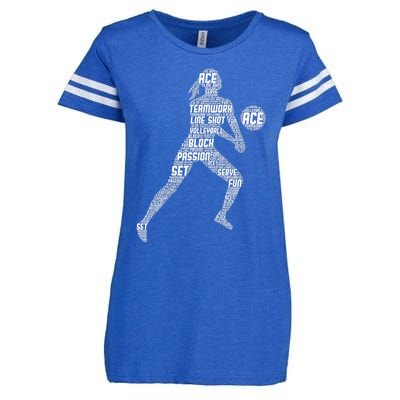 Volleyball For Teen Girls  Love Volleyball Enza Ladies Jersey Football T-Shirt