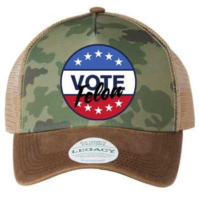 Vote Felon Trump 2024 45 And 47 Funny Vote For The Felon Legacy Tie Dye Trucker Hat