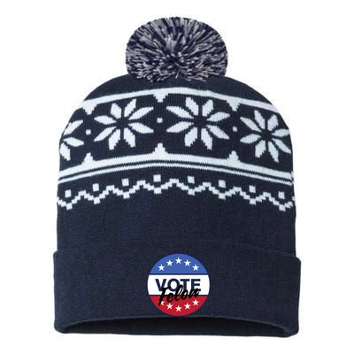 Vote Felon Trump 2024 45 And 47 Funny Vote For The Felon USA-Made Snowflake Beanie