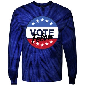 Vote Felon Trump 2024 45 And 47 Funny Vote For The Felon Tie-Dye Long Sleeve Shirt